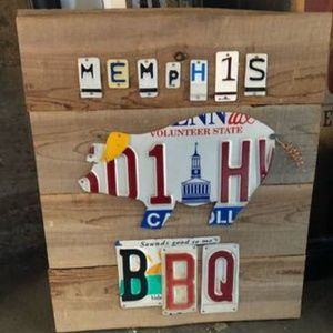 Memphis BBQ wall art